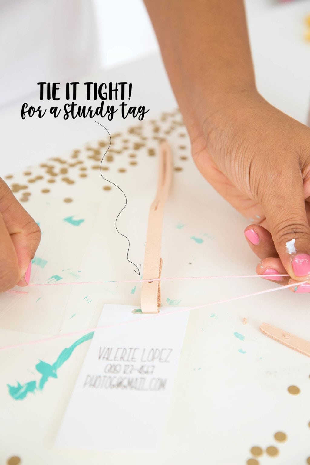 Faux Leather Luggage Tag DIY with Cricut - The Nomad Studio