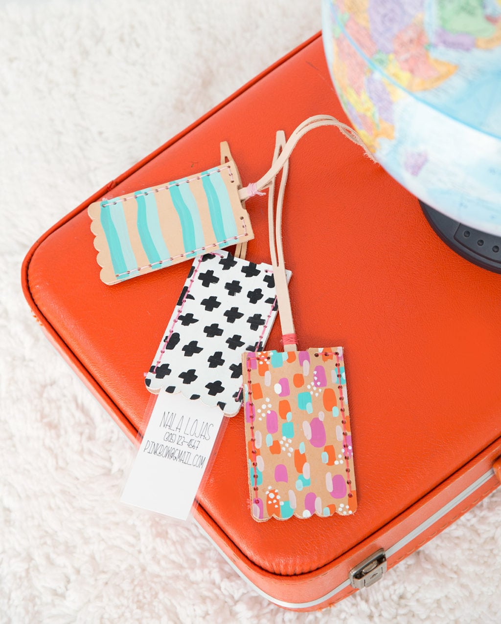 DIY Leather Luggage Tags | Damask Love