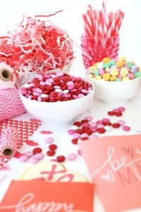 Printable Valentine Freezer Paper Treat Bags | damask love