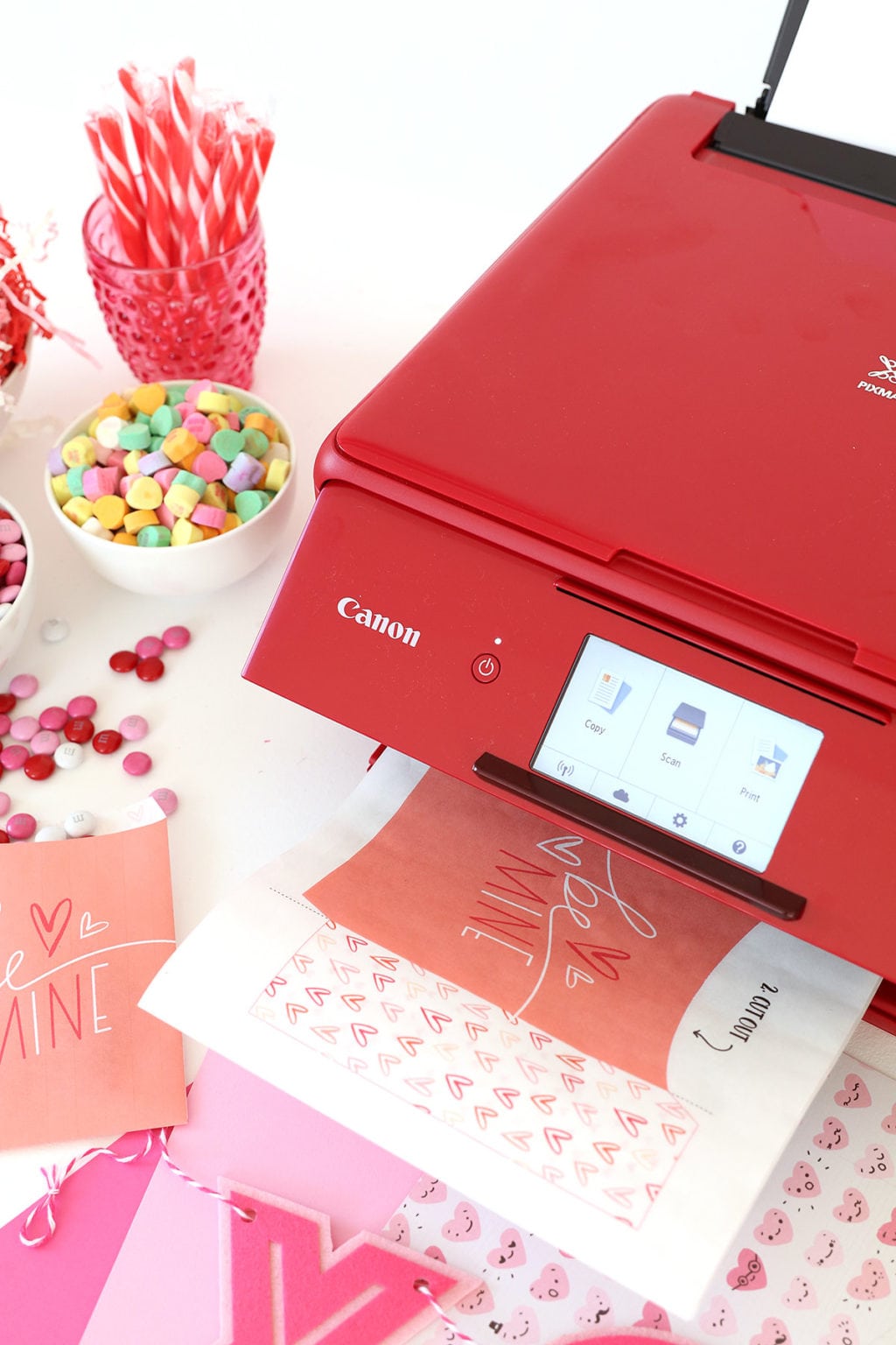 Printable Valentine Freezer Paper Treat Bags | damask love