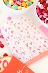 Printable Valentine Freezer Paper Treat Bags | damask love