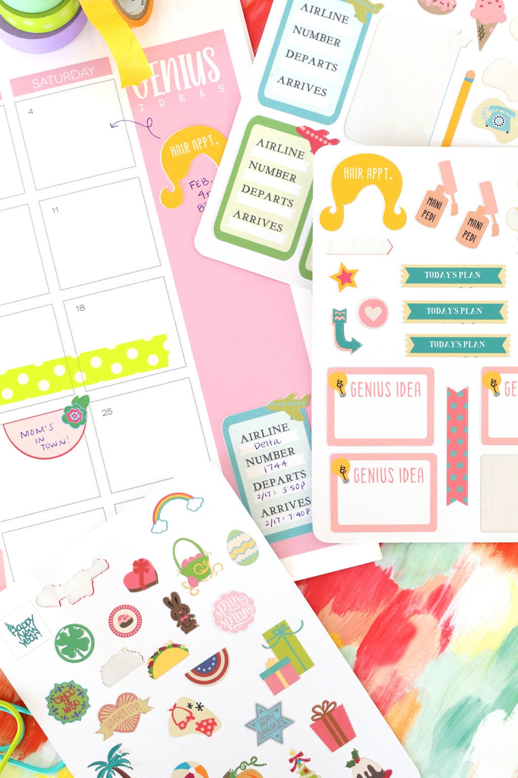 Cricut Print Then Cut Planner Stickers | damask love