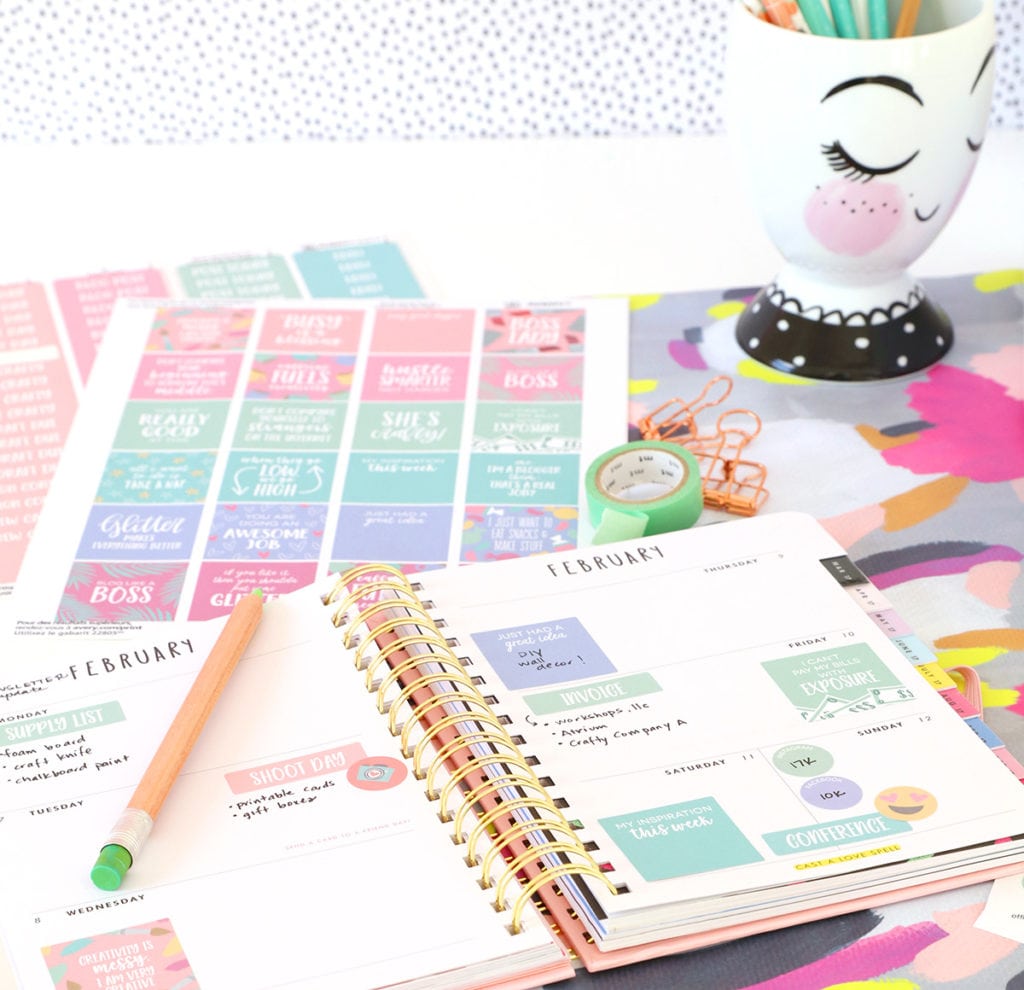 Printable Planner Stickers for Bloggers | damask love