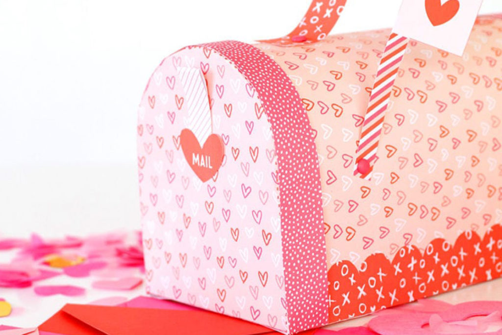 Printable Valentine S Day Mailbox Damask Love
