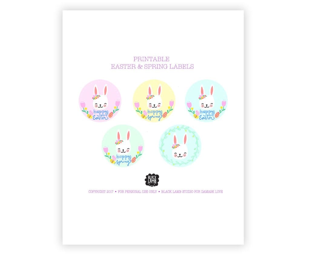 Free Printable Easter Spring Labels | damask love