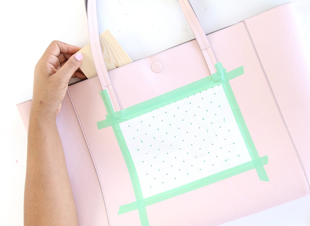 DIY Perforated Leather Flair Tote | damask love