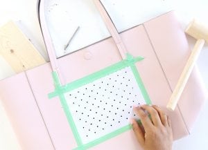 DIY Perforated Leather Flair Tote | damask love