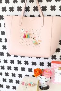 DIY Perforated Leather Flair Tote | damask love
