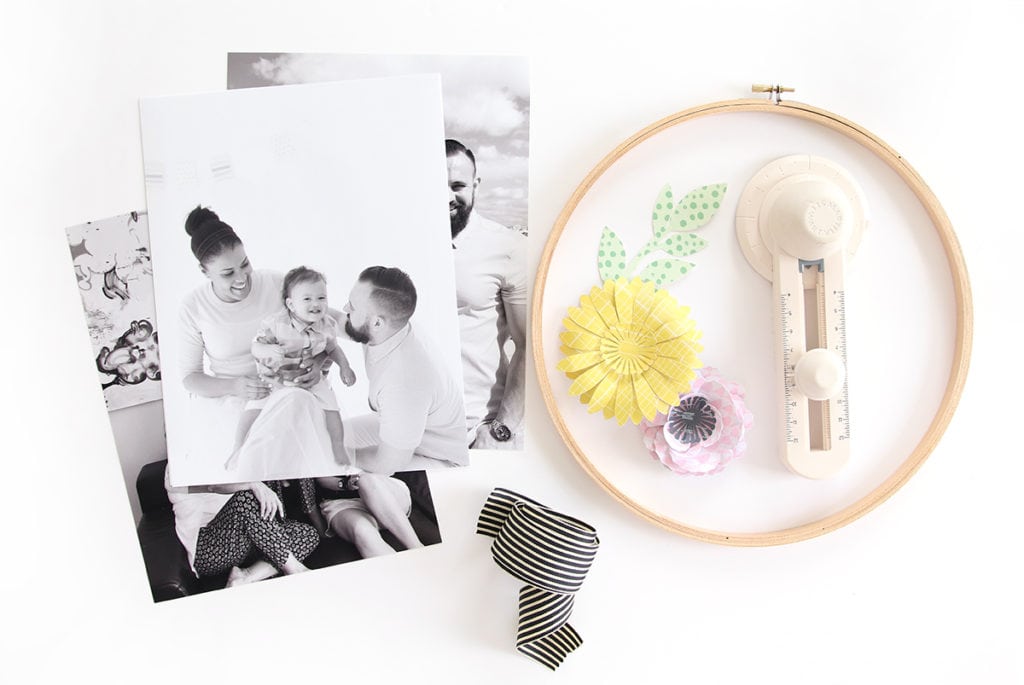 DIY Embroidery Hoop Wreath Photo Frame | damask love