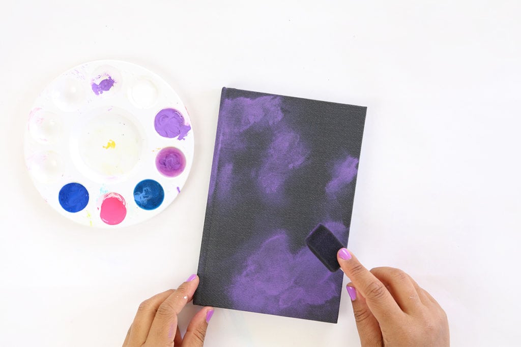 DIY Galaxy Painted Notebook | damask love