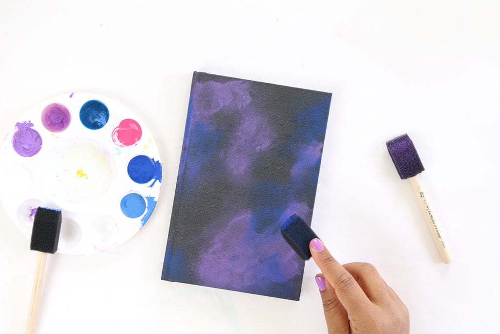 DIY Galaxy Painted Notebook | damask love