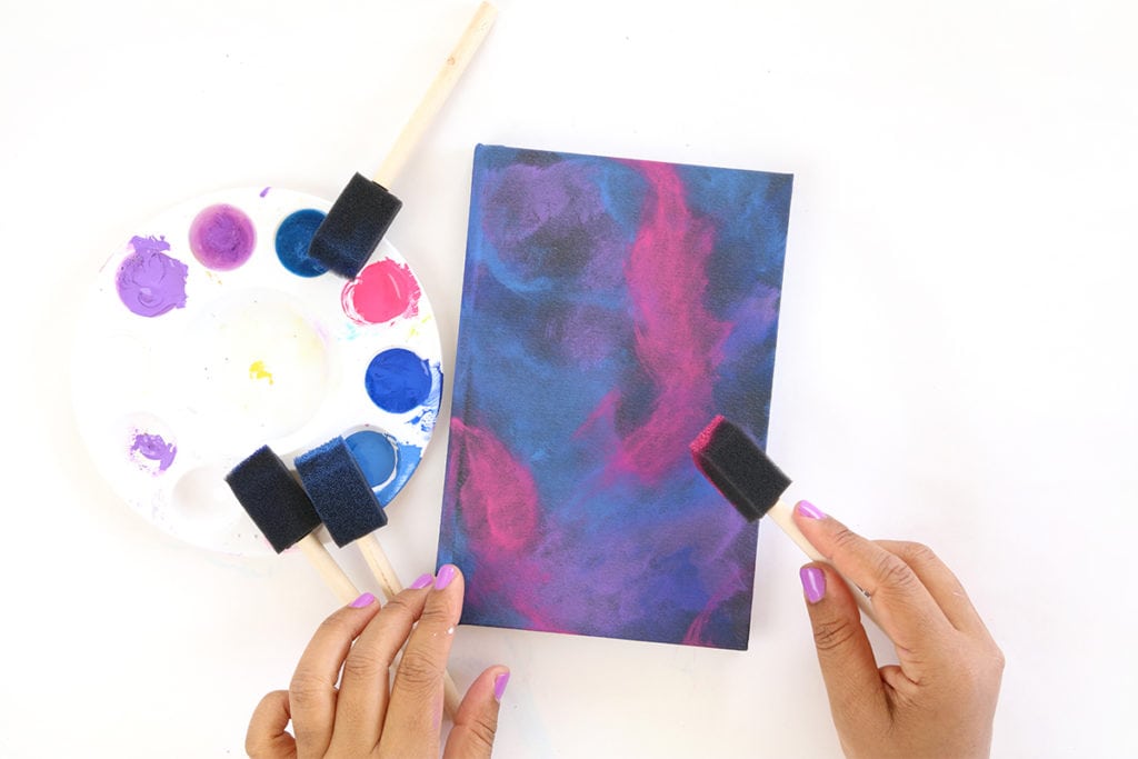 DIY Galaxy Painted Notebook | damask love