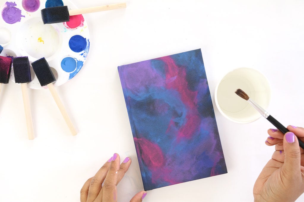 DIY Galaxy Painted Notebook | damask love