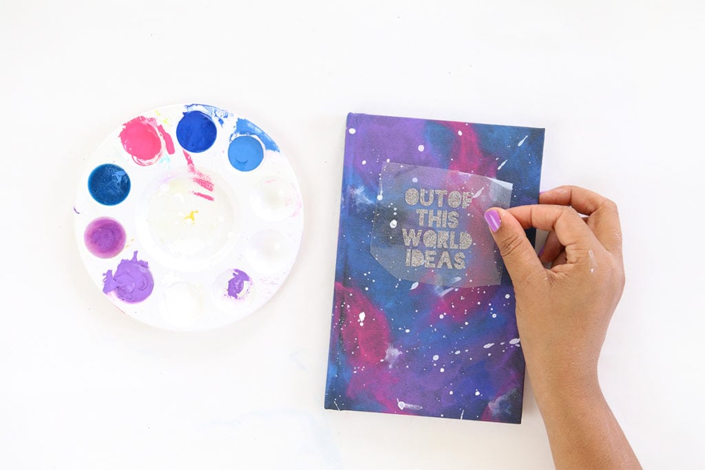 DIY Galaxy Painted Notebook | damask love