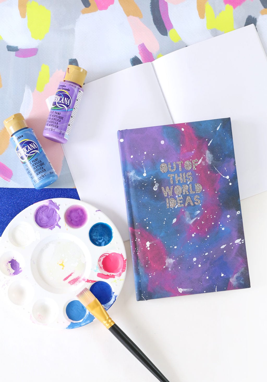 DIY Galaxy Painted Notebook | damask love