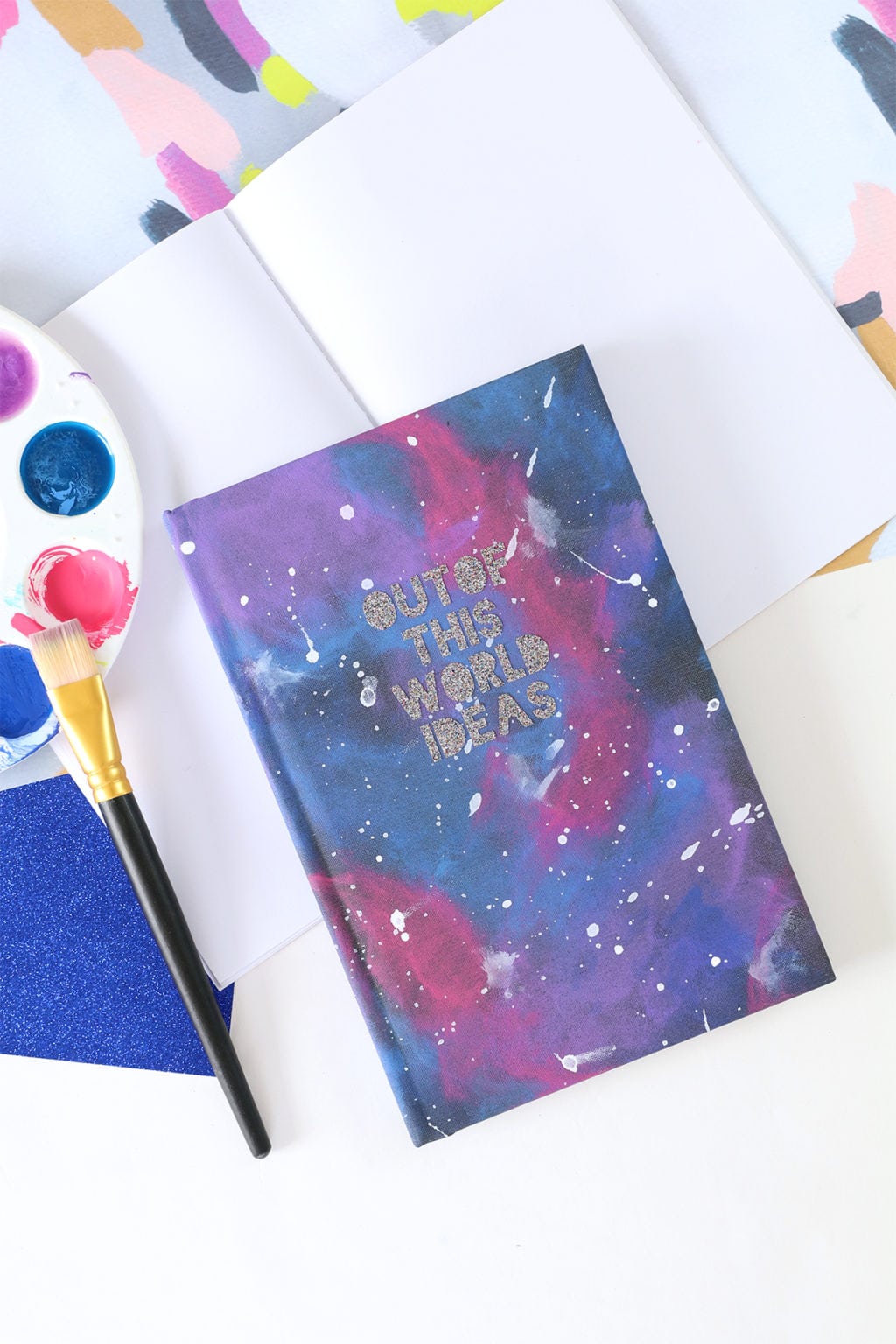 DIY Galaxy Painted Notebook | Damask Love