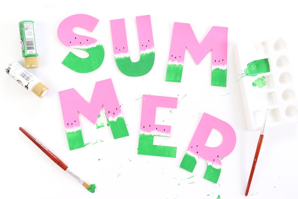 DIY Chipboard Letters for Summer | damask love