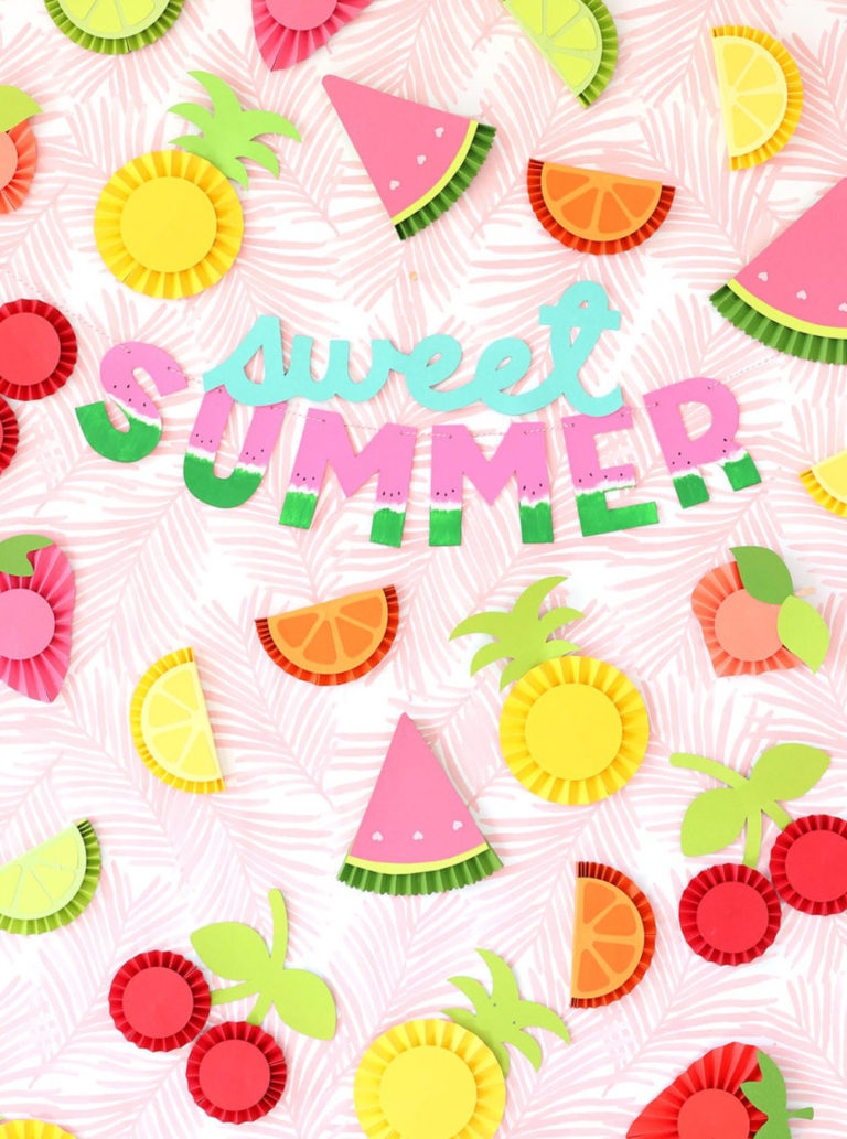 DIY Summer Fruit Paper Rosettes - Damask Love