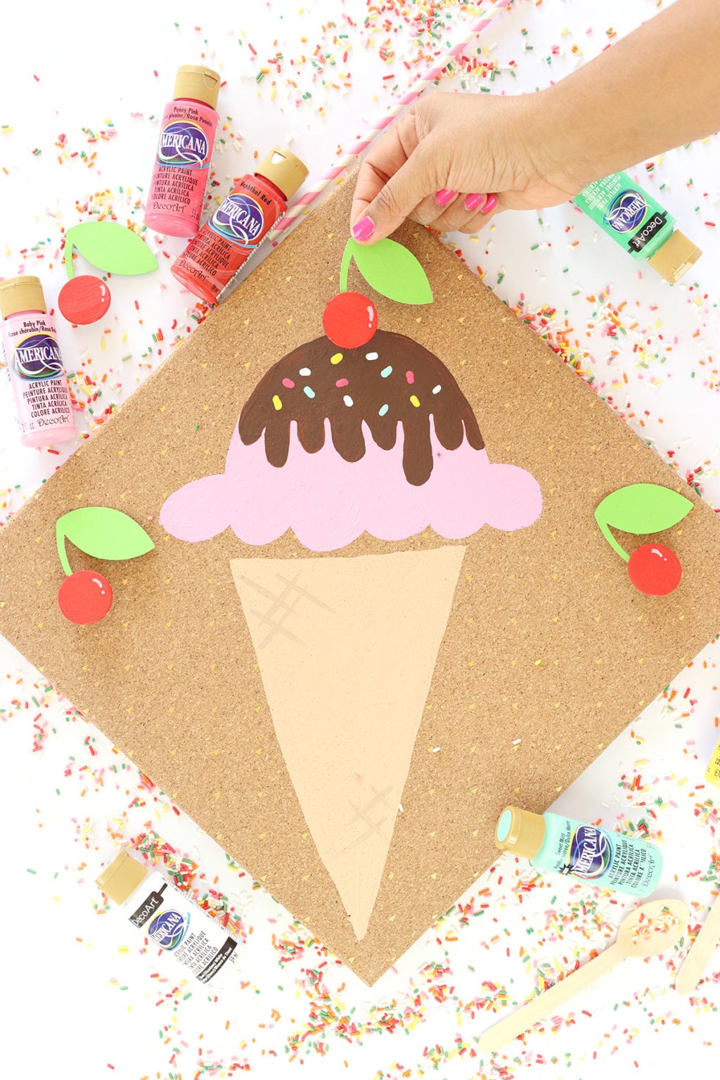 DIY Pin the Cherry on the Ice Cream | damask love