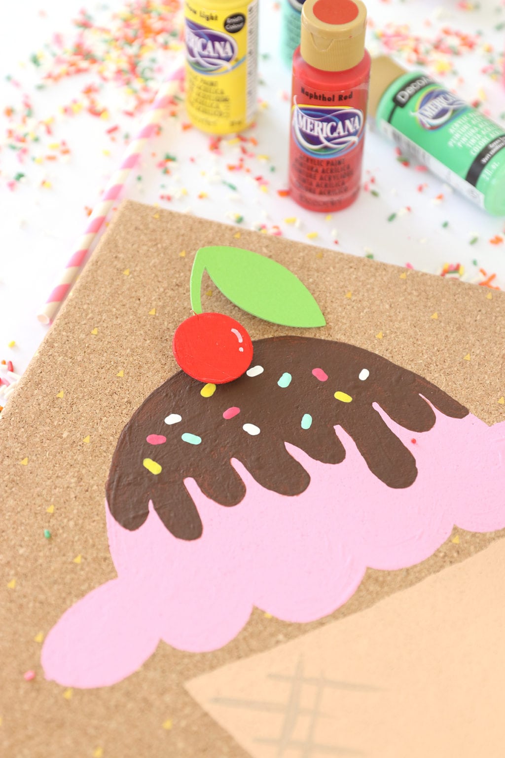 DIY Pin the Cherry on the Ice Cream | damask love