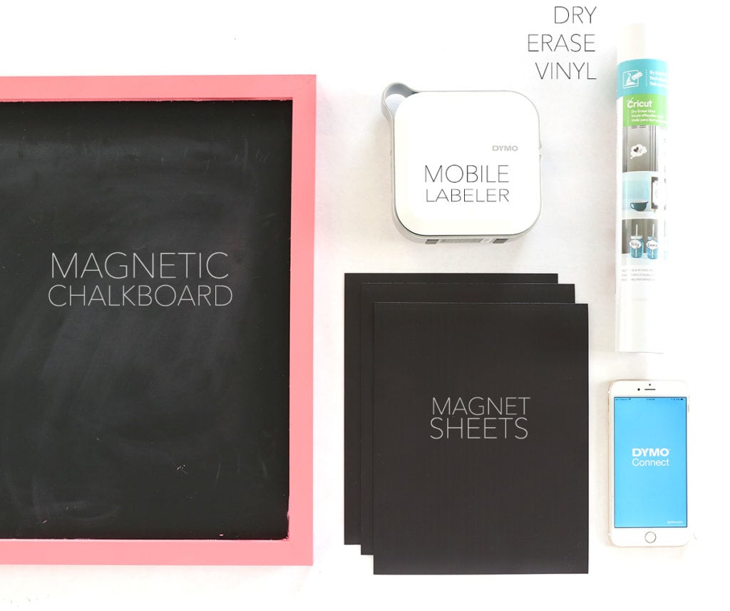 DIY Magnetic Whiteboard Calendar with DYMO MobileLabeler | damask love