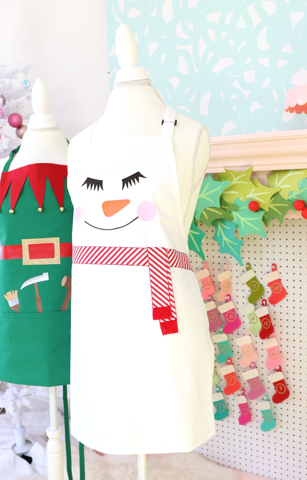 No-Sew Holiday Aprons | damask love