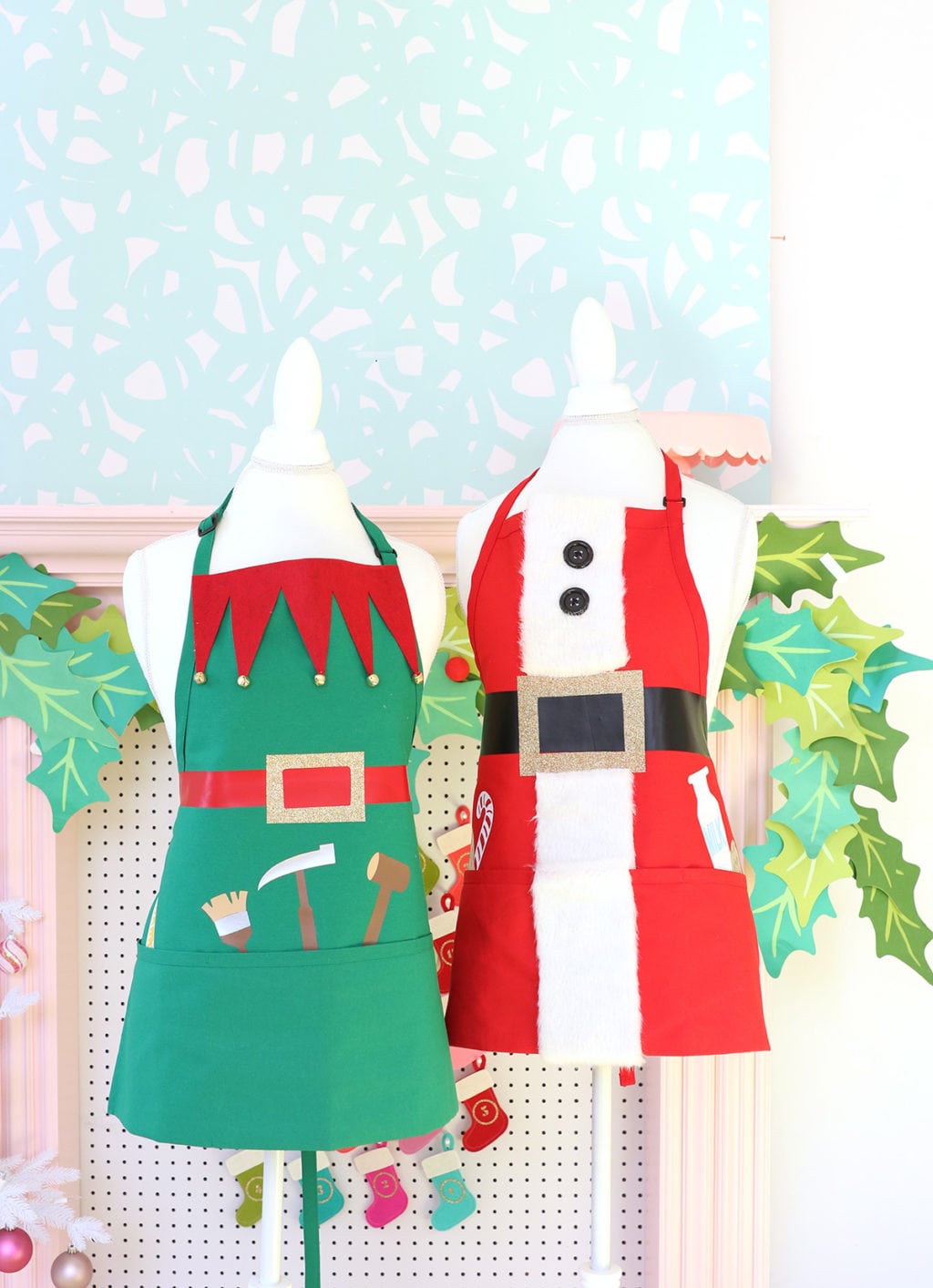 No-Sew Holiday Aprons | damask love