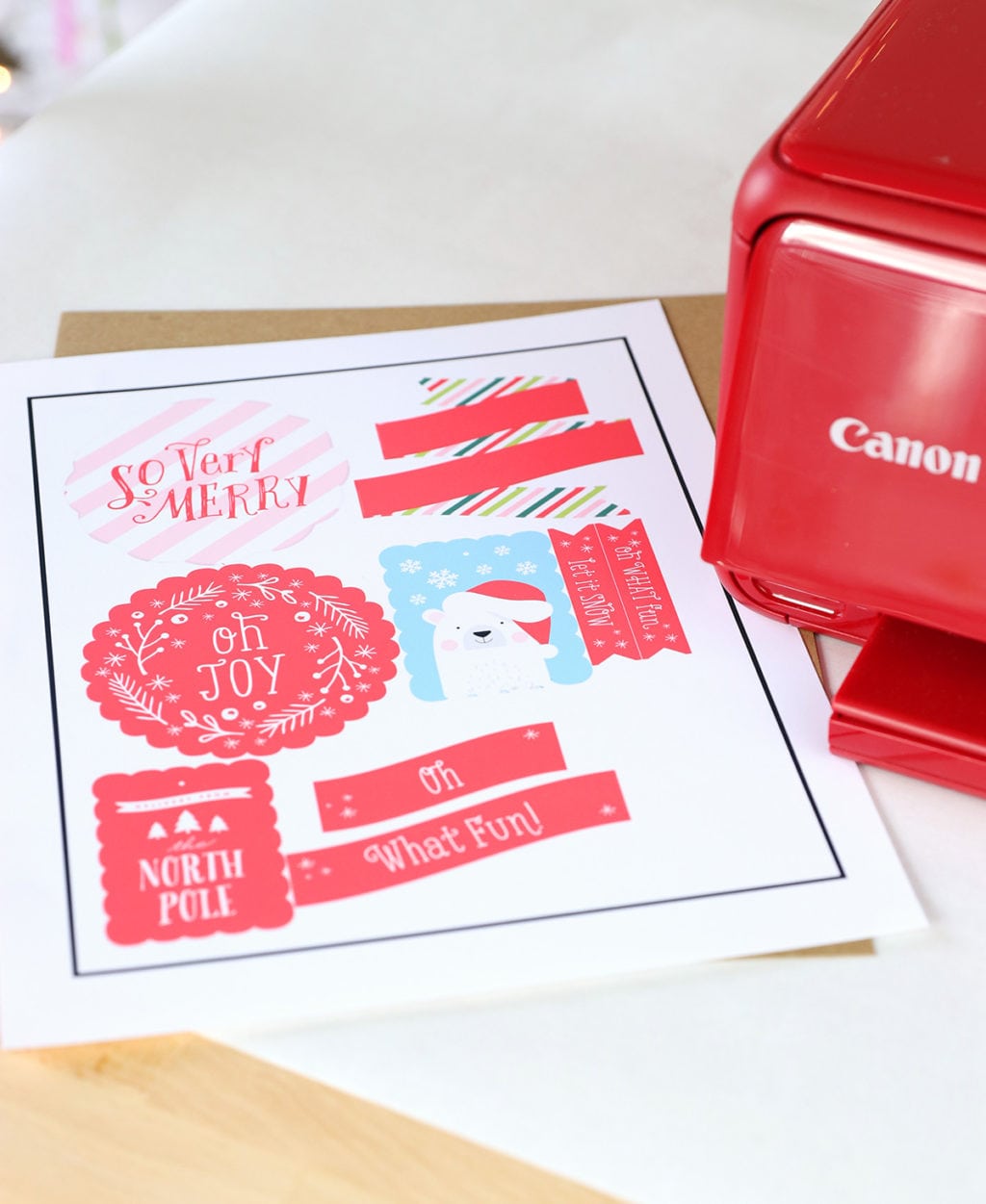 Print Then Cut Holiday Cards with Cricut and Canon | damask love