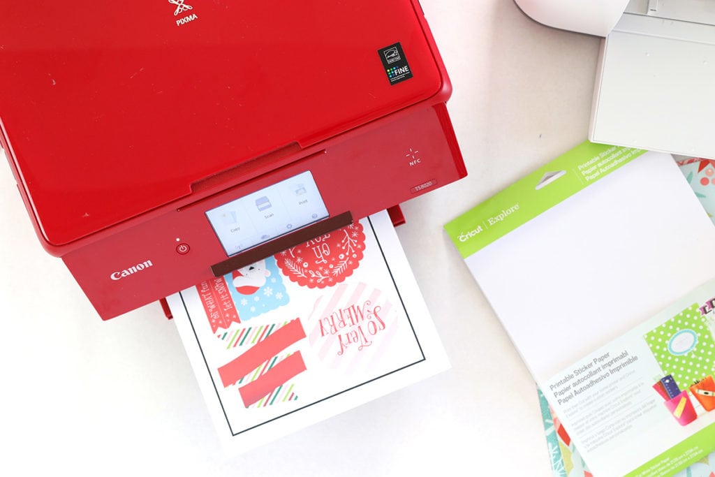 Print Then Cut Holiday Cards with Cricut and Canon | damask love