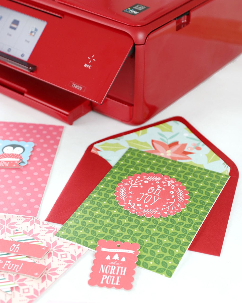 Print Then Cut Holiday Cards with Cricut and Canon | damask love