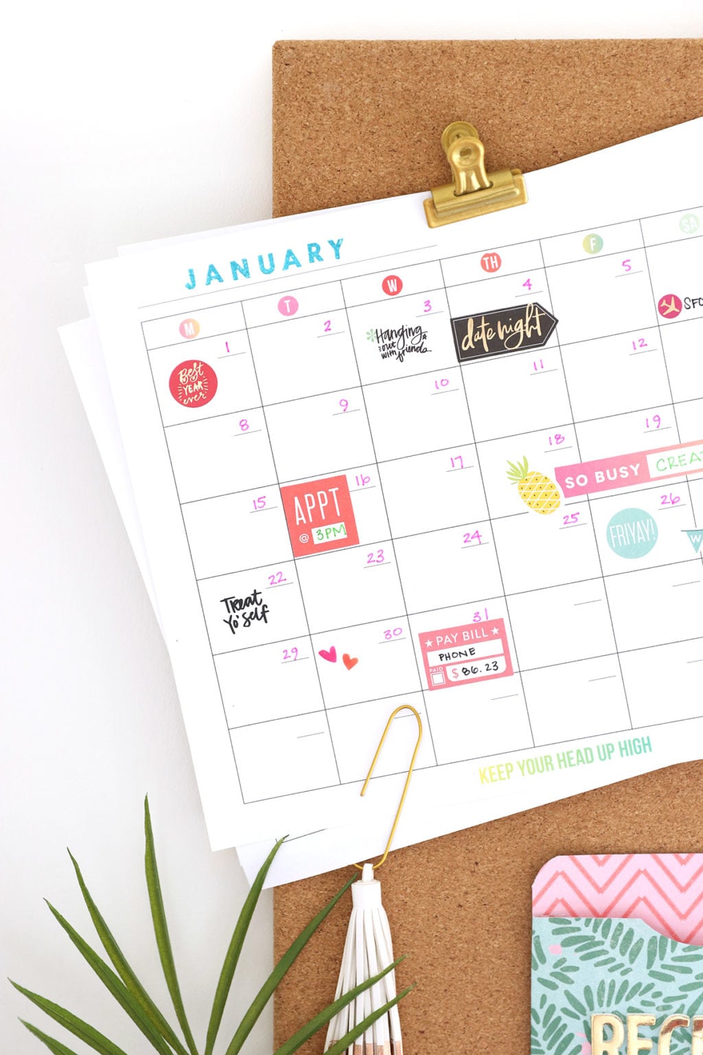 Print Your Own Wall Calendar | damask love