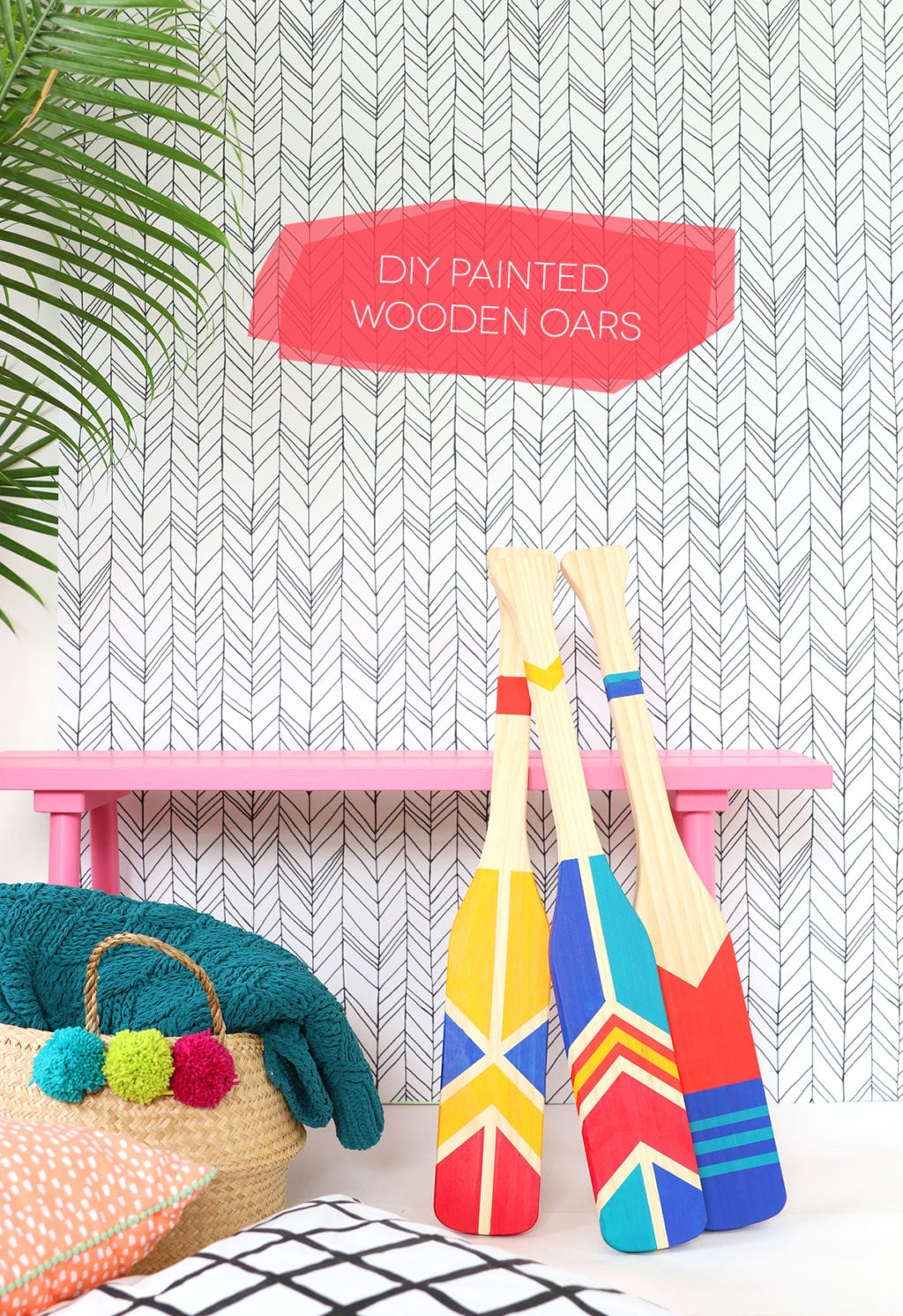 DIY Painted Oars Home Decor | damask love