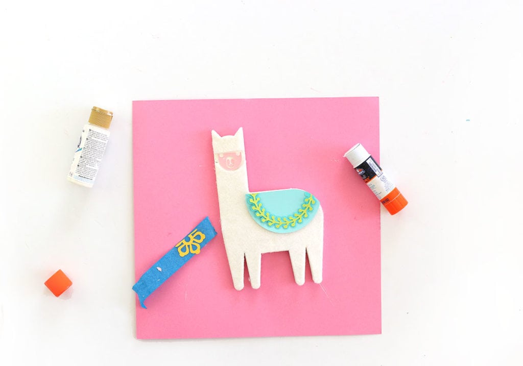 DIY Chipboard Llama Desk Buddy with Cricut Maker - Damask Love