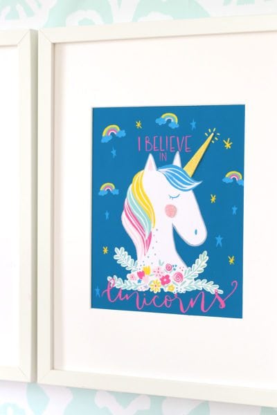 Printable Unicorn Wall Art with Canon - Damask Love