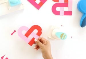 Alphabet Punchboard Heart Banner | Damask Love