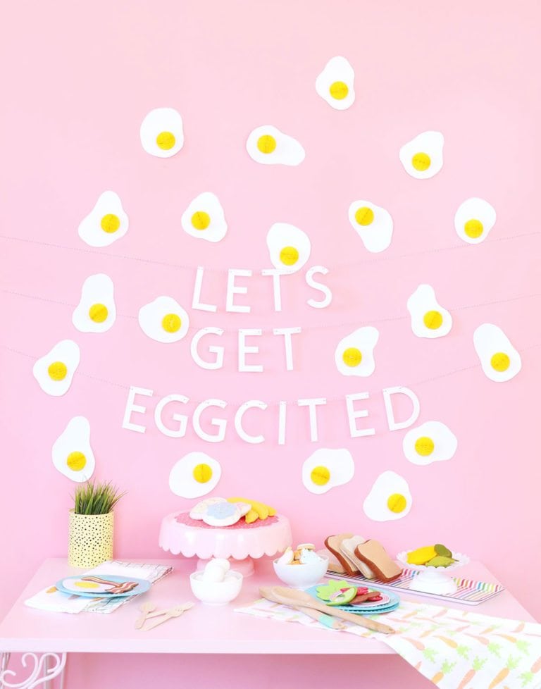 Fried Egg Easter Brunch Backdrop - Damask Love