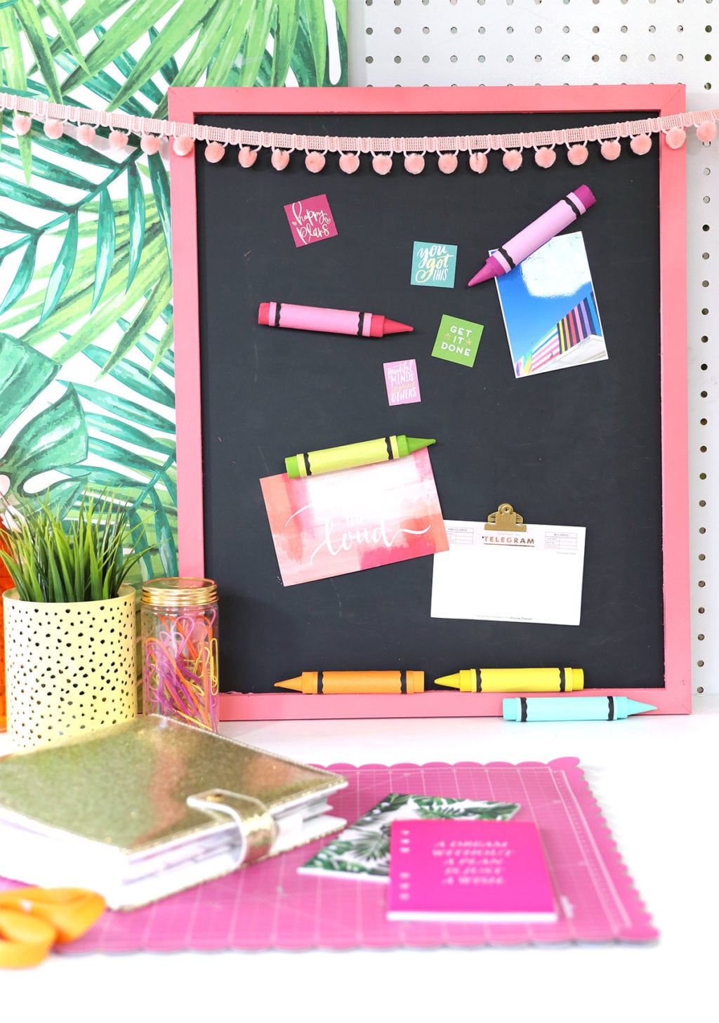 Use wooden dowels to create these adorable DIY Crayon Magnets for your office or anywhere in your home.