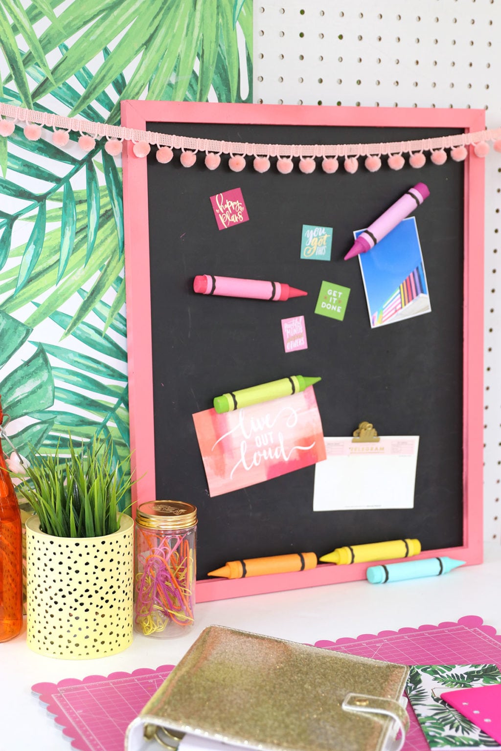 Use wooden dowels to create these adorable DIY Crayon Magnets for your office or anywhere in your home.