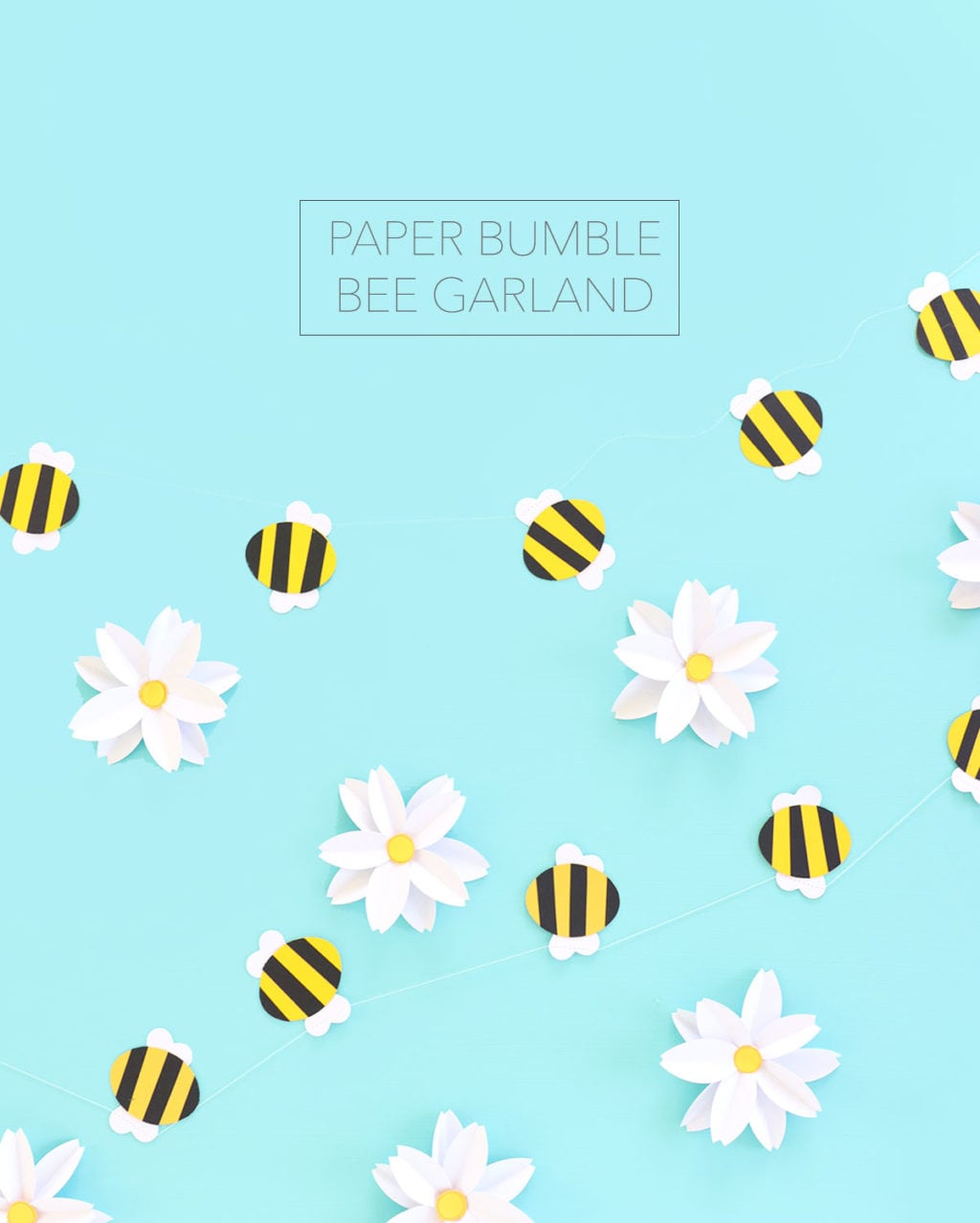 Ring in the spring with this easy to make paper bumble bee garland that uses paper and just a few other basic supplies! 