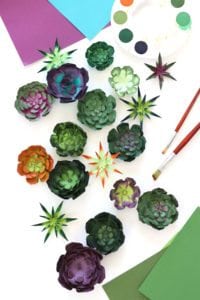 How to Make Realistic Paper Succulents with Cricut | damask love