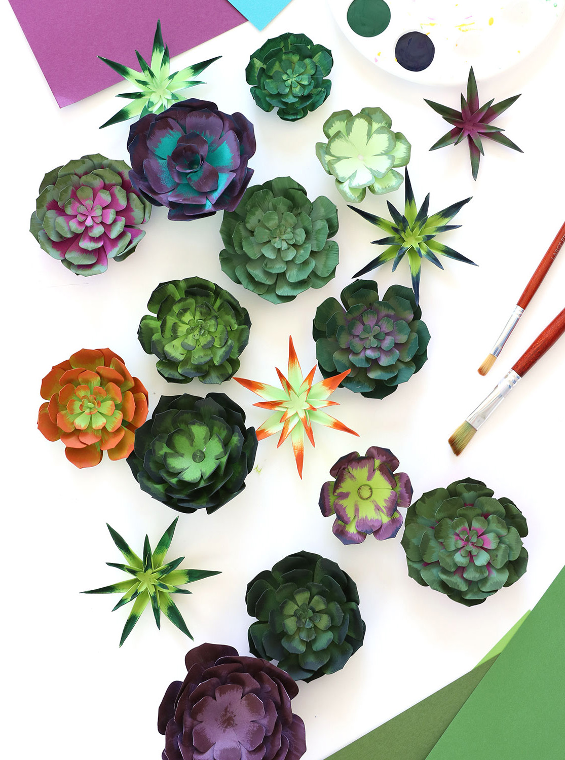 Download How To Make Realistic Paper Succulents With Cricut Damask Love
