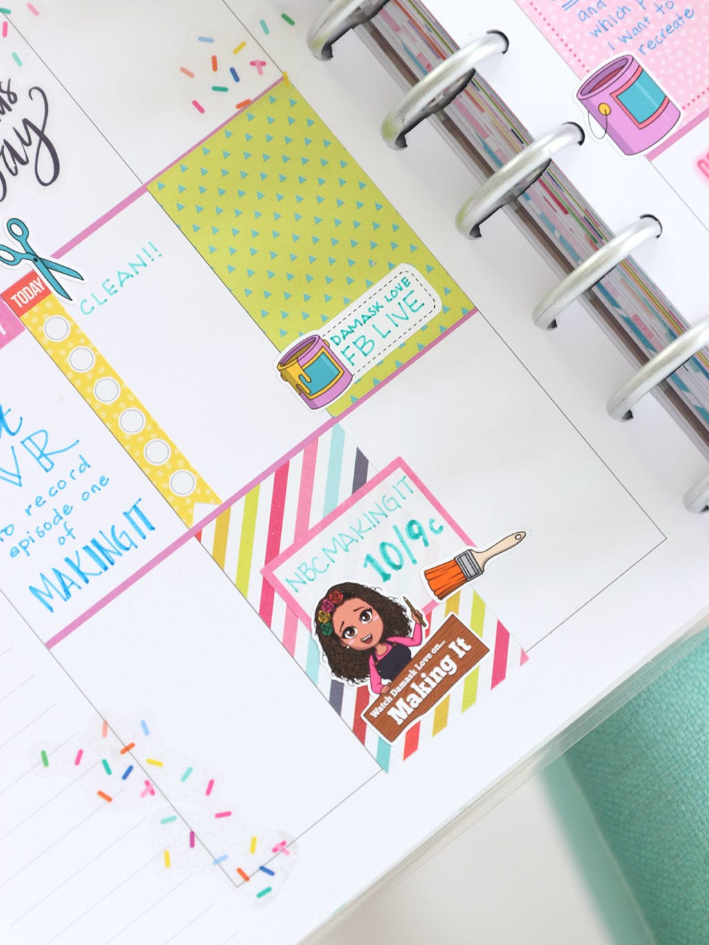 Printable Planner Stickers for Bloggers - Damask Love