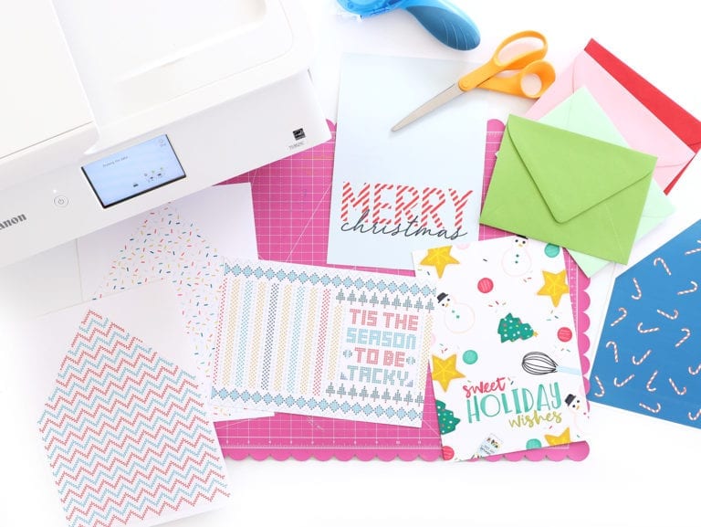 Free Printable Holiday Cards with Canon - Damask Love