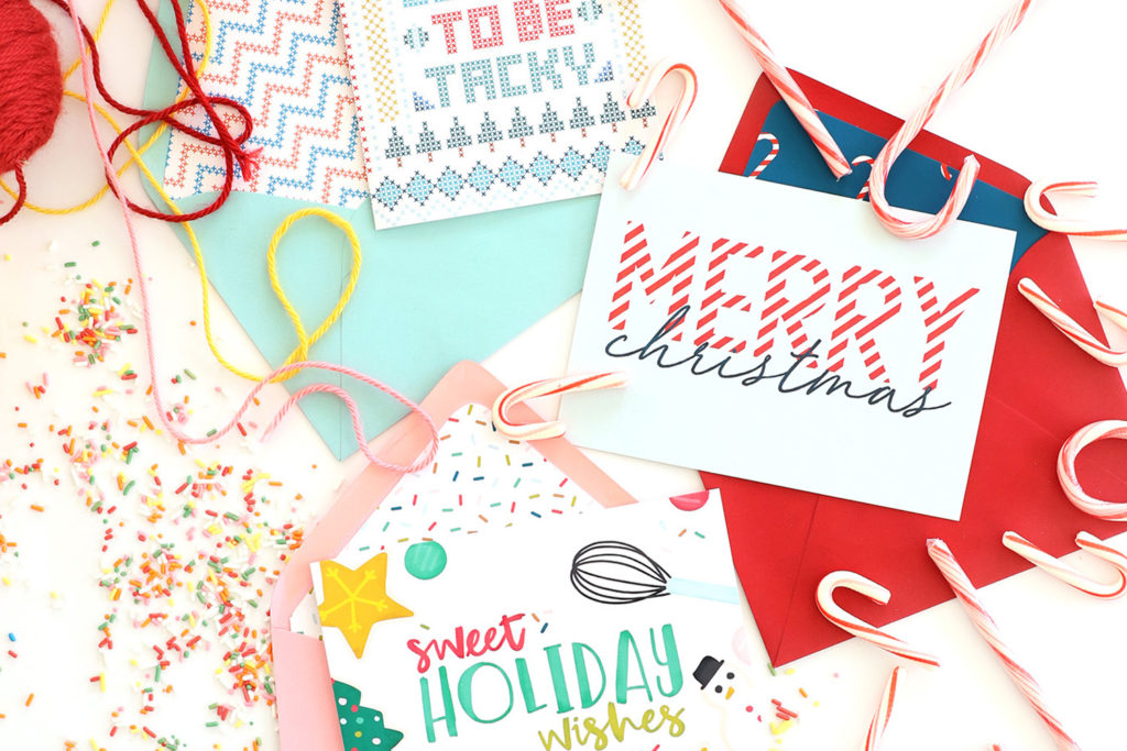 Free Printable Holiday Cards With Canon Damask Love