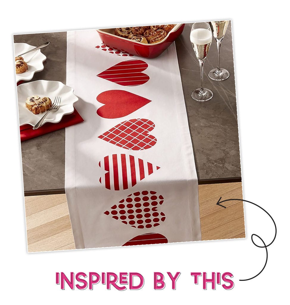 Cricut Valentine's Day Table Decor | Damask Love