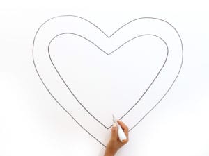 cut heart shape from foam board