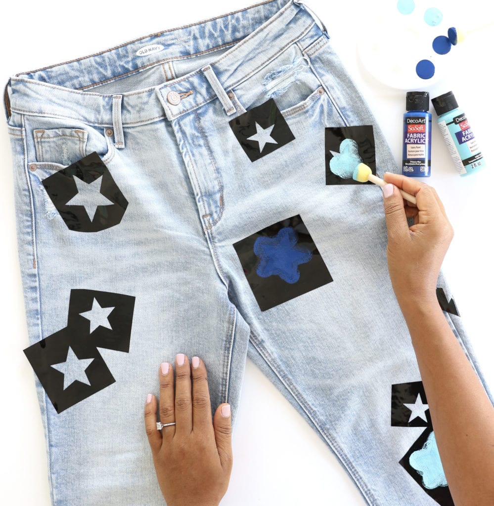 Painted best sale star jeans