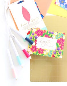 Create your own foiled floral stationery with the Foil Quill Freestyle Pen