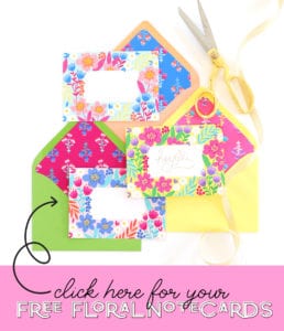 Print your free floral notecards that can be customized with the Foil Quill Freestyle Pen