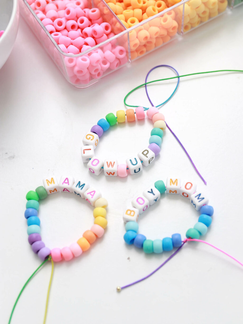 Glow In The Dark Elastic Name Customized Bracelets Personlized For Kids  Girls Women With Plastic Pearl Beads White at Rs 199.00 | Colorful Beaded  Bracelet, Fashion Beaded Bracelet, Beads Bracelet, बीडेड ब्रेसलेट -